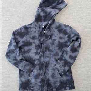 Vans tie dye zip up hoodie sweatshirt size small